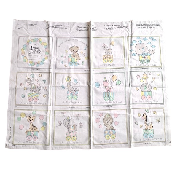 RARE Vintage Precious Moments Fabric Book Panel - Picture 4 of 8